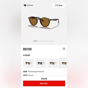 Ray Ban Round Polarized Glasses Brown Tortoise - See Description